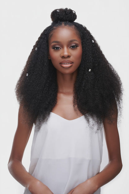 Kinky Curls Curly U/V-Part Wig