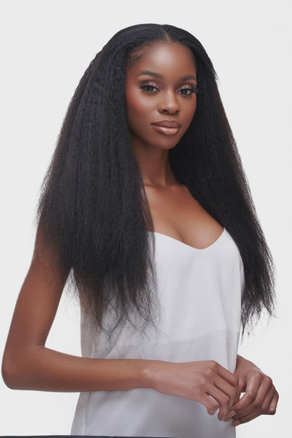 Kinky Straight Yaki U/V-Part Wig