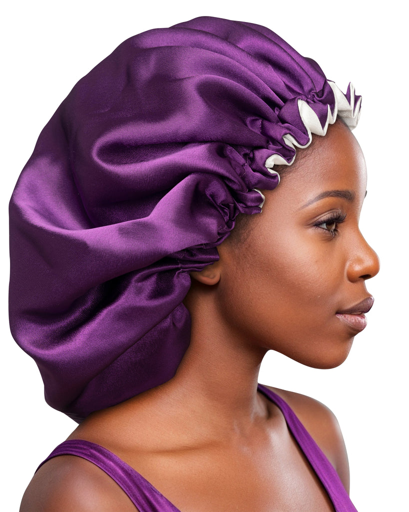Double-sided High quality Adjustable Satin Bonnet & Scrunchies