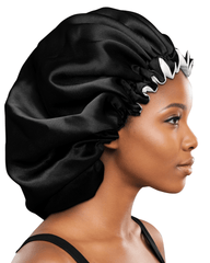 Double-sided High quality Adjustable Satin Bonnet & Scrunchies