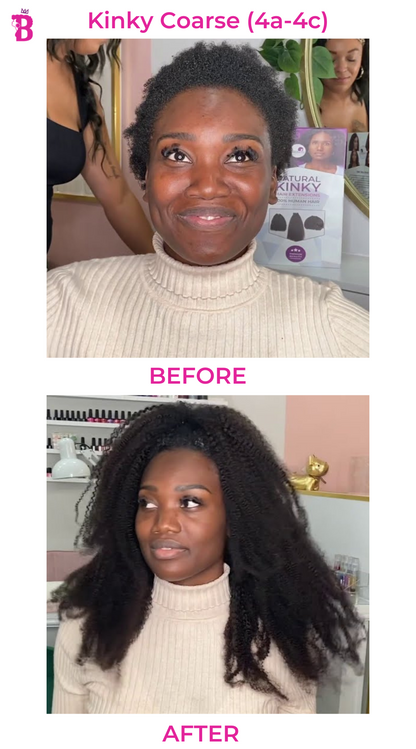 Curly Microlinks (I-tip) Hair Extensions- Natural Kinky, Curly, Coily, Coarse, Yaki &amp; Afro
