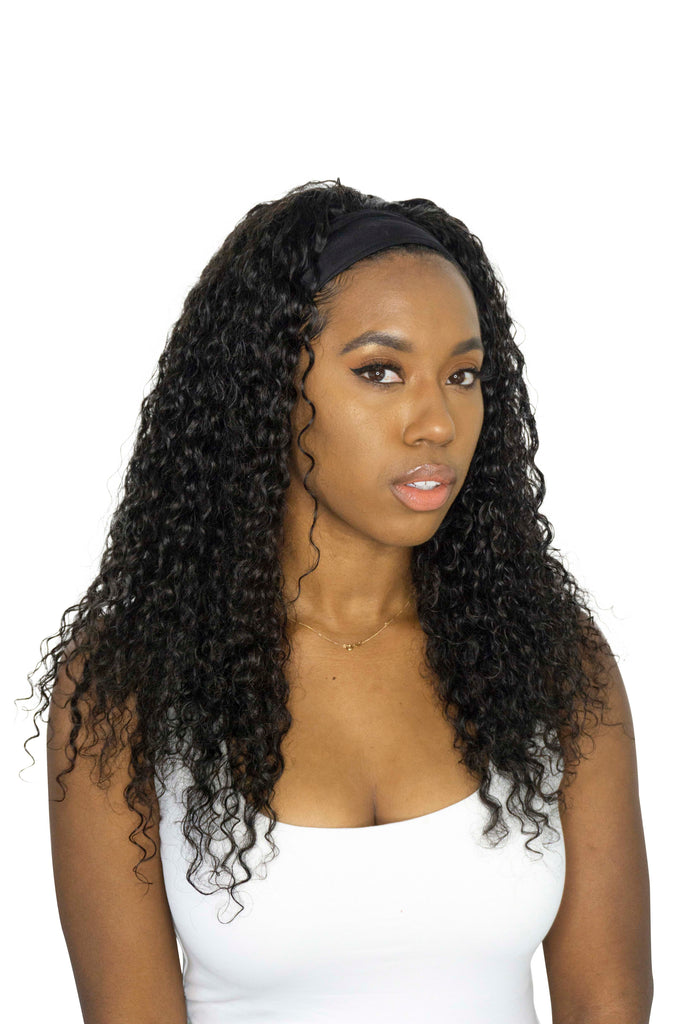 Curly loose waves headband wig