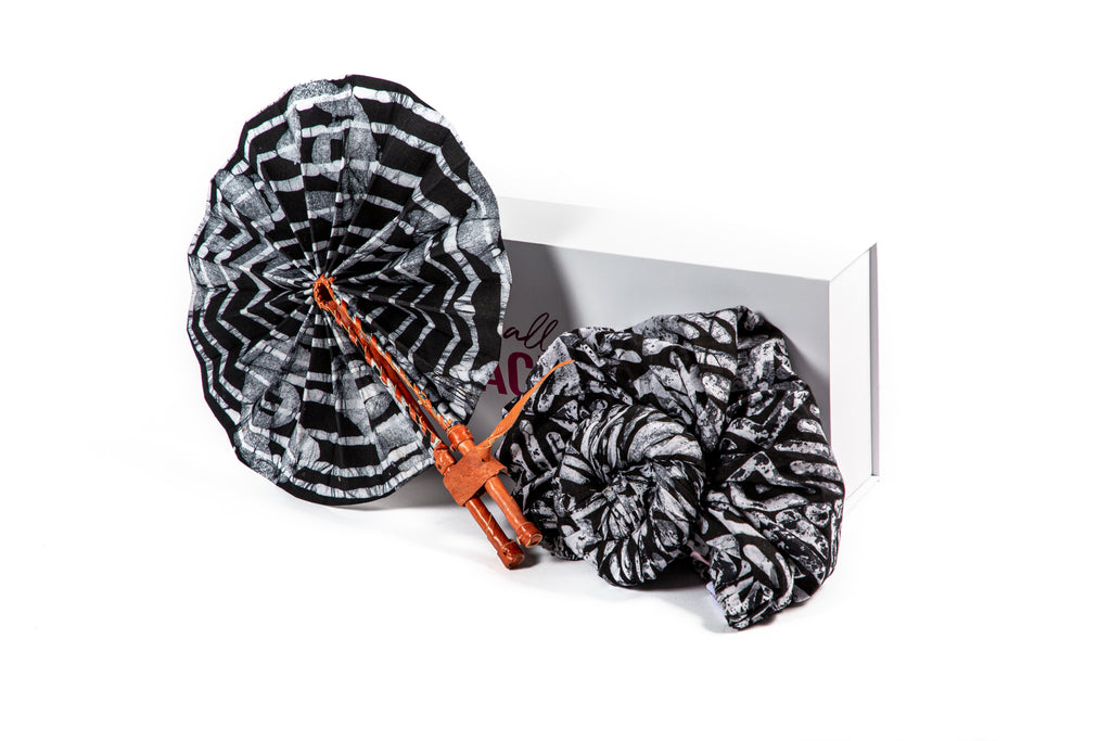 Kente/Ankara Turban Doughnut head wrap, fan and head band