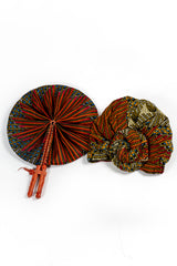 Kente/Ankara Turban Doughnut head wrap, fan and head band