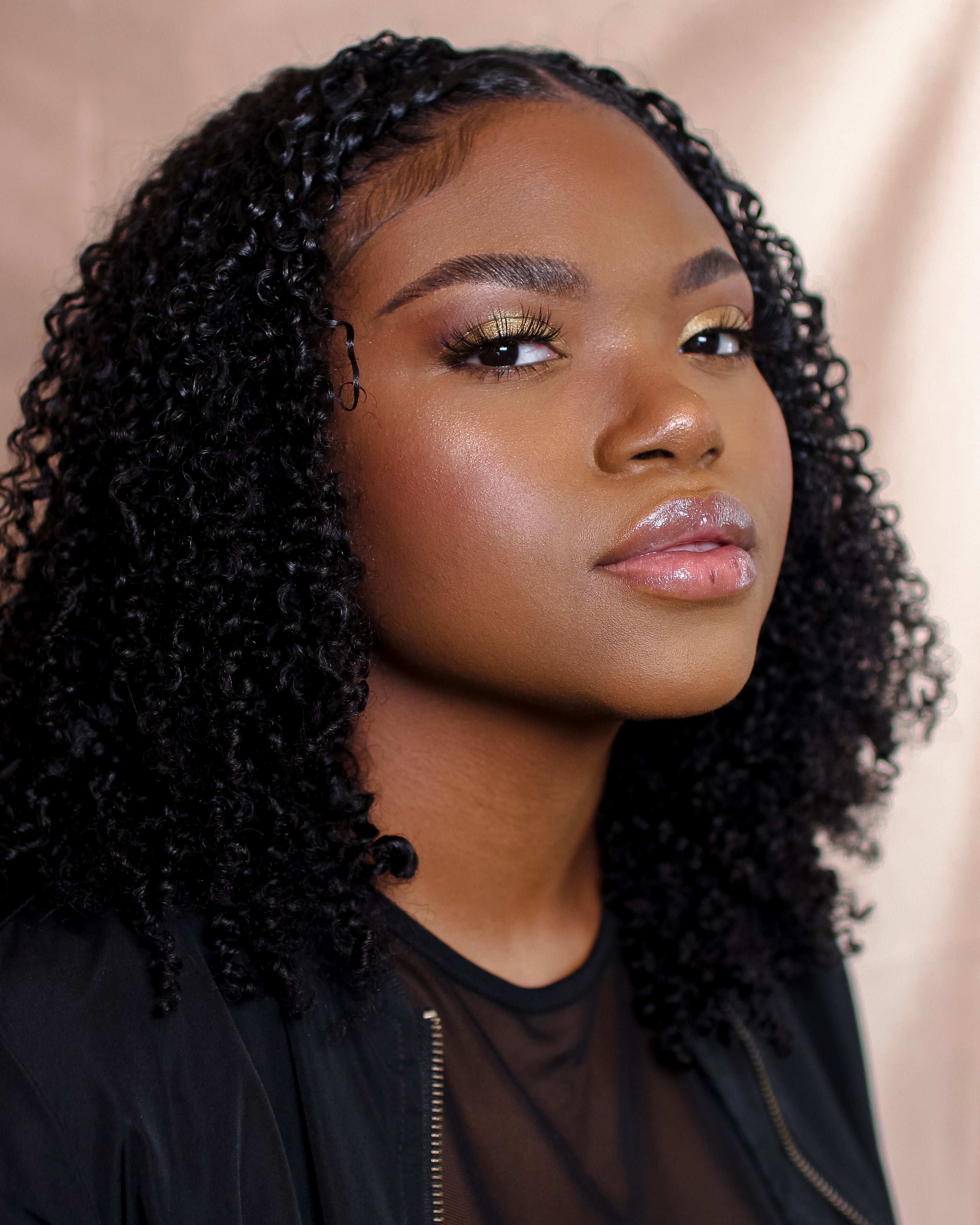 Kinky Curls Curly U/V-Part Wig