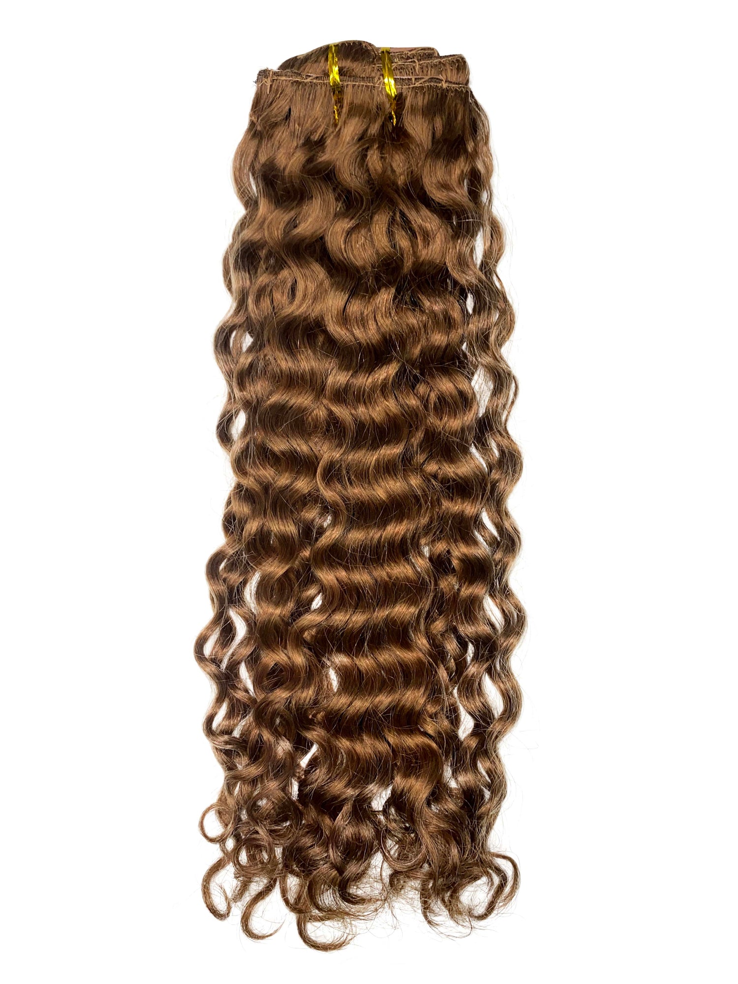 Brown Bazilian curly clip-ins