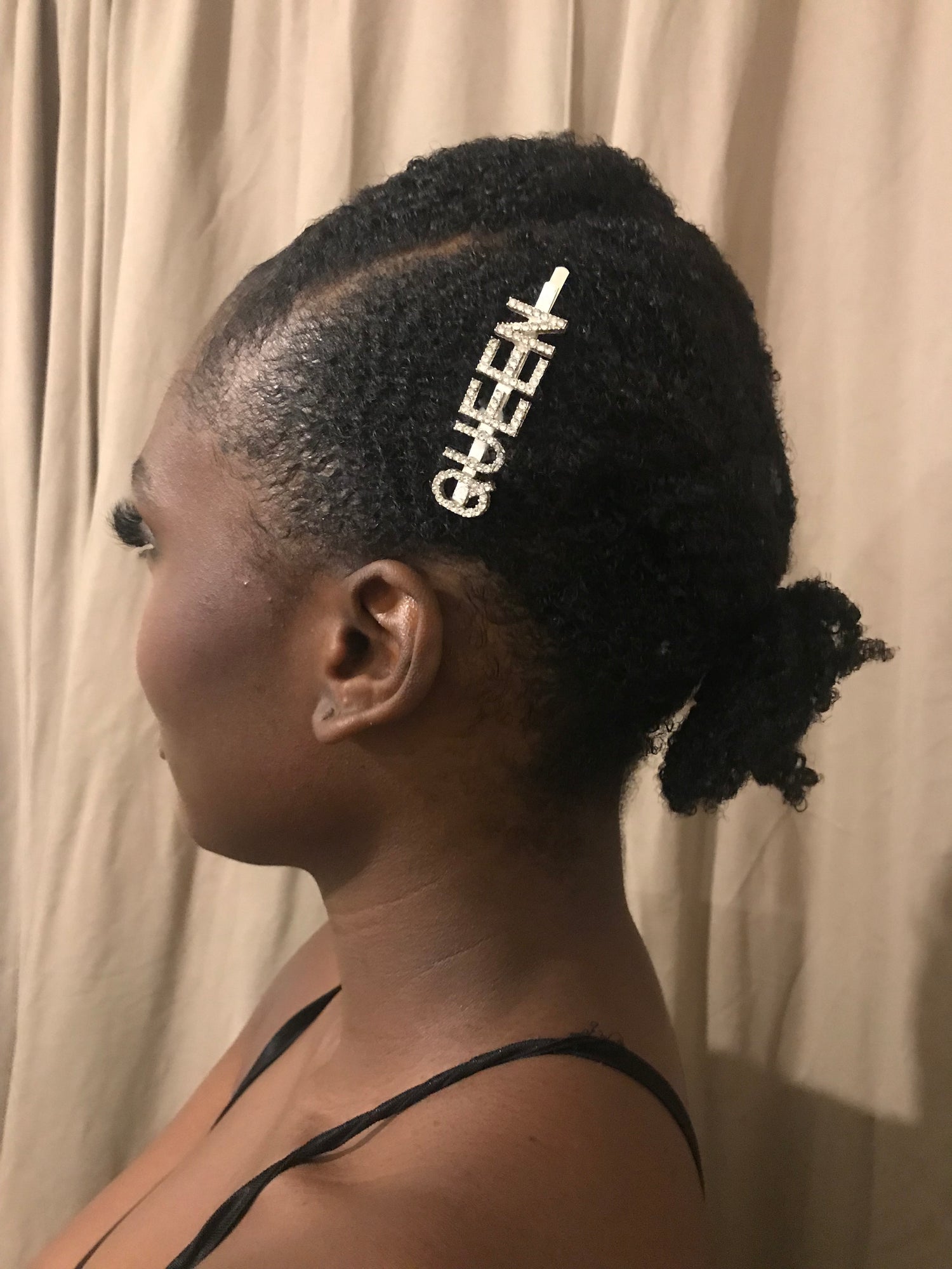 Word/Slogan Hair Clip Diamante Rhinestone  Bobby Pin (Non-Toxic Bling)