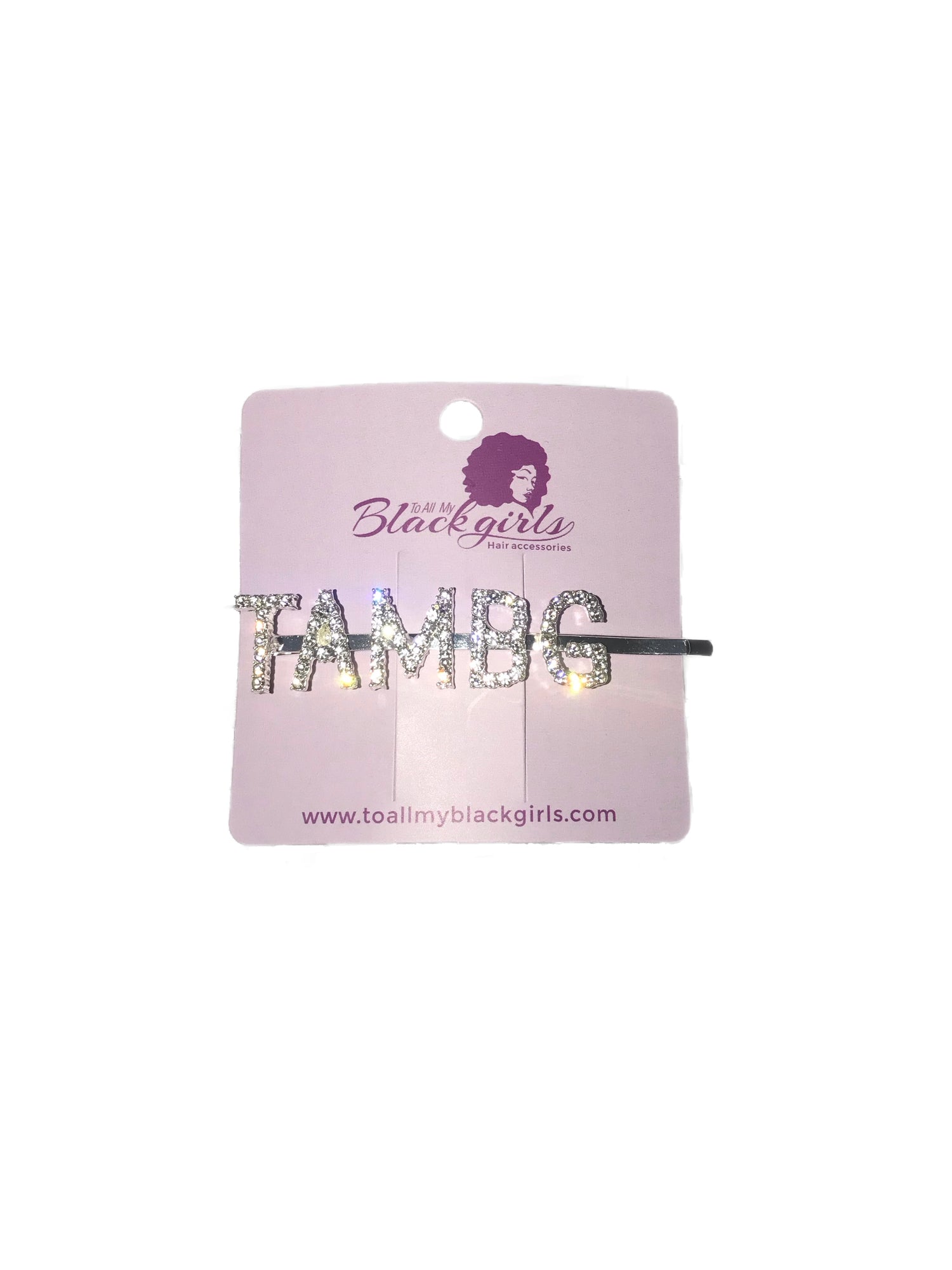 Word/Slogan Hair Clip Diamante Rhinestone  Bobby Pin (Non-Toxic Bling)