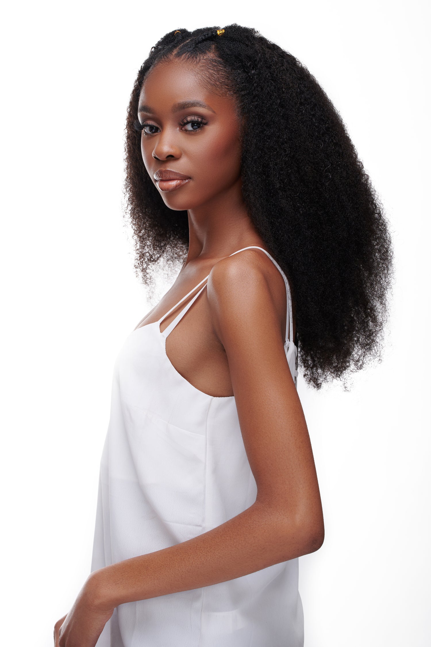 Kinky Curls Curly U/V-Part Wig