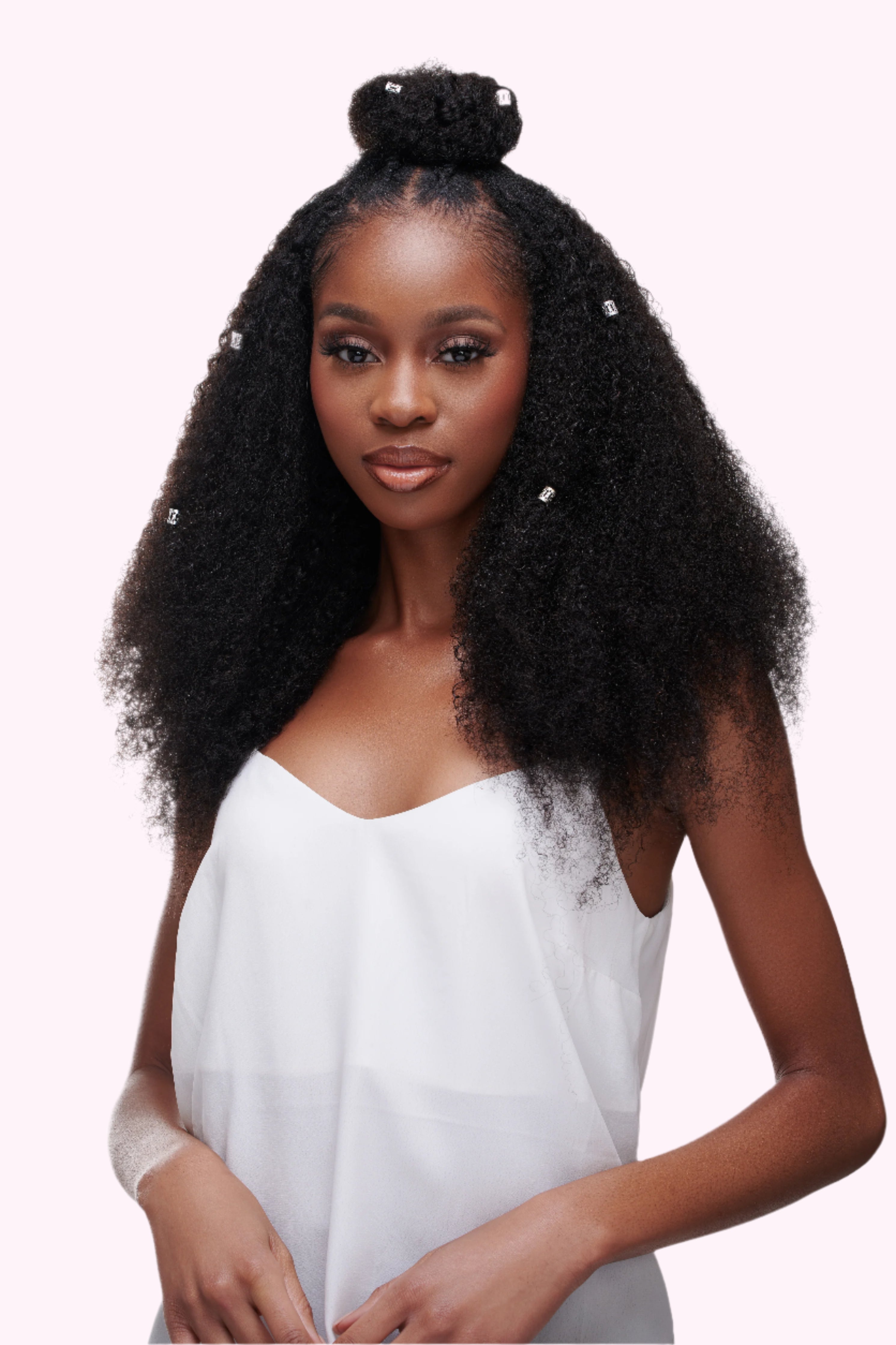 Kinky Curls Curly U/V-Part Wig