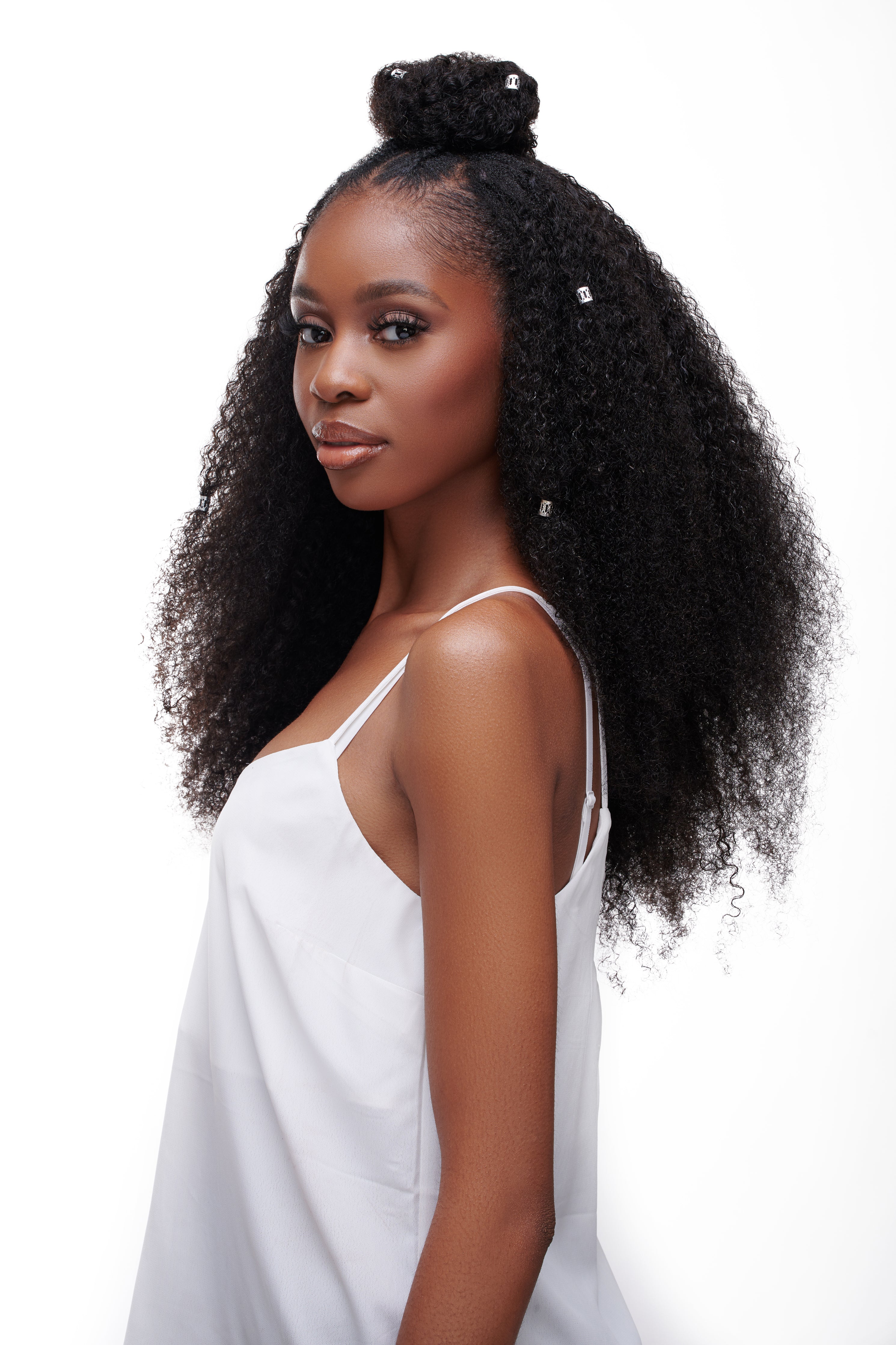 Kinky Curls Curly U/V-Part Wig