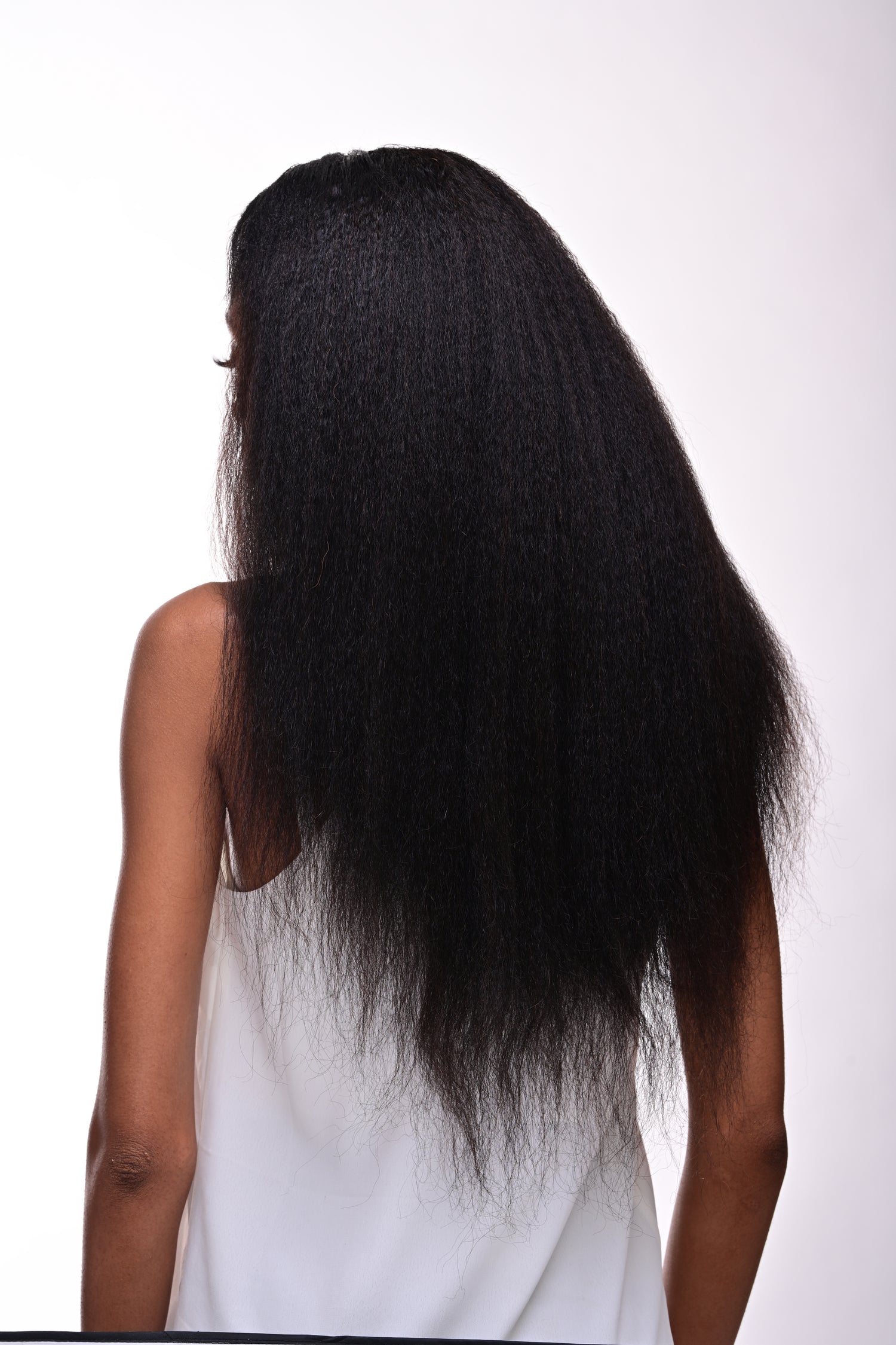 Kinky Straight Yaki U/V-Part Wig