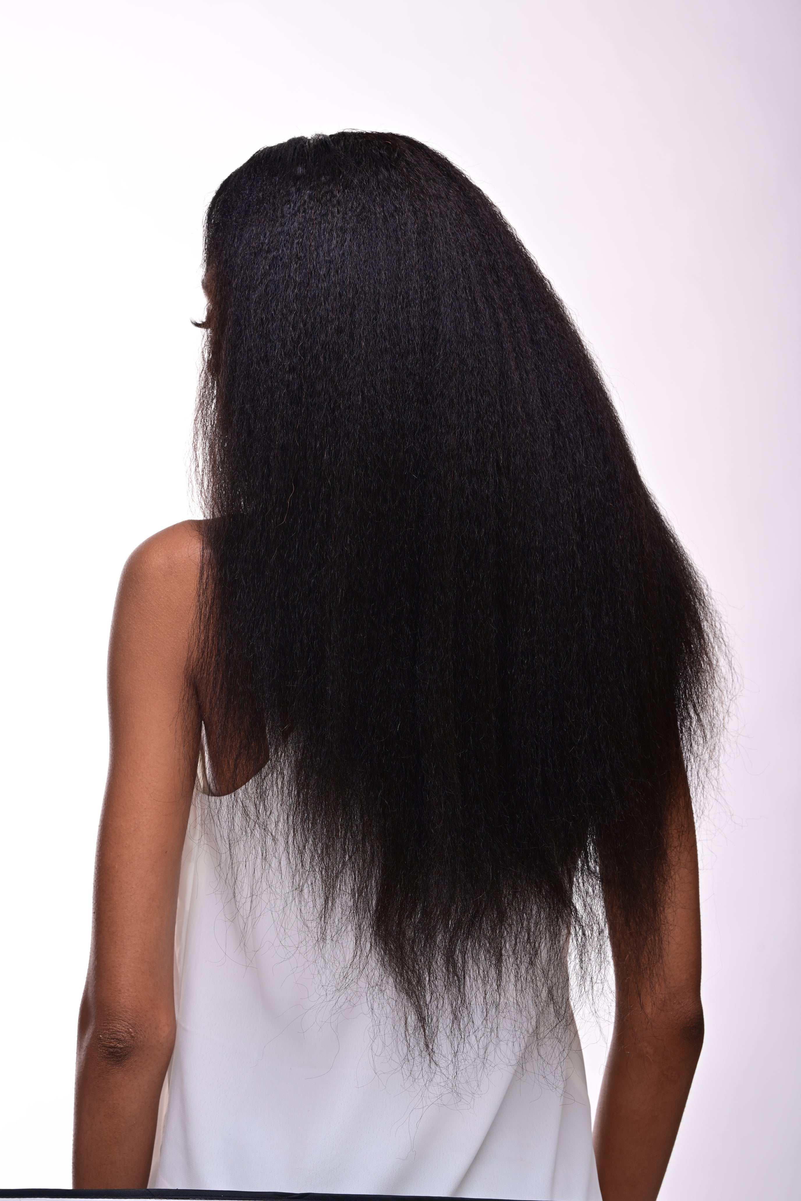 Kinky Straight Yaki U/V-Part Wig