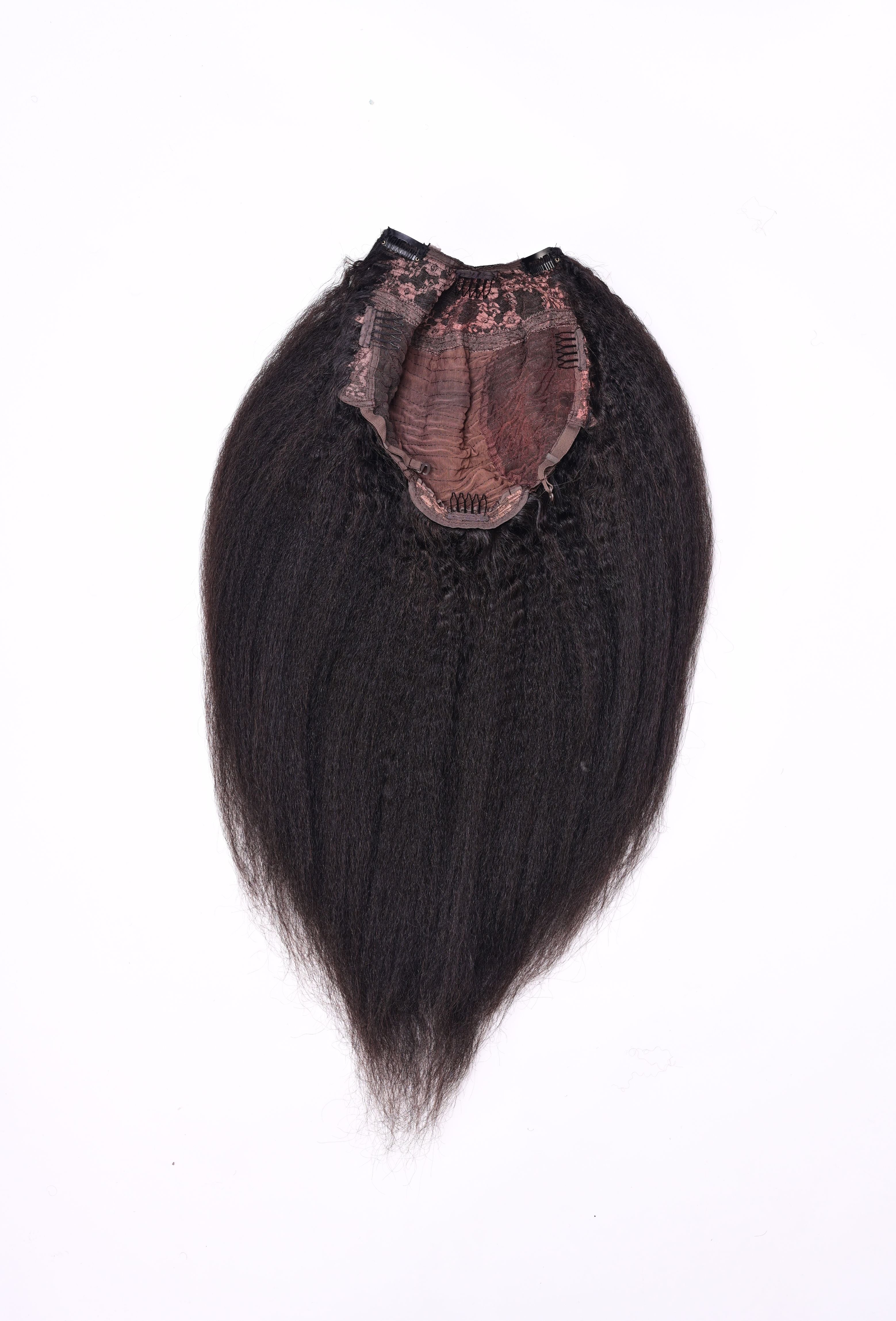 Kinky Straight Yaki U/V-Part Wig