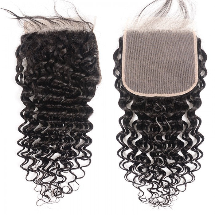 Brazilian curly body wave  lace closure with 6x6 lace