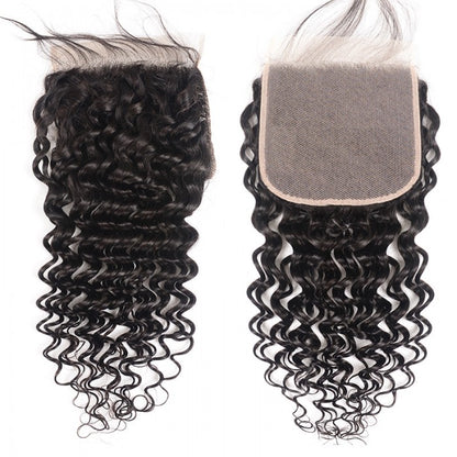 Brazilian curly body wave  lace closure with 6x6 lace