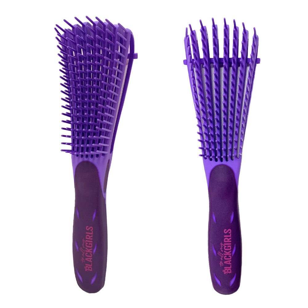 Detangler brush for thick Afro kinky curly hair