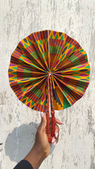 Kente/Ankara Turban Doughnut head wrap, fan and head band