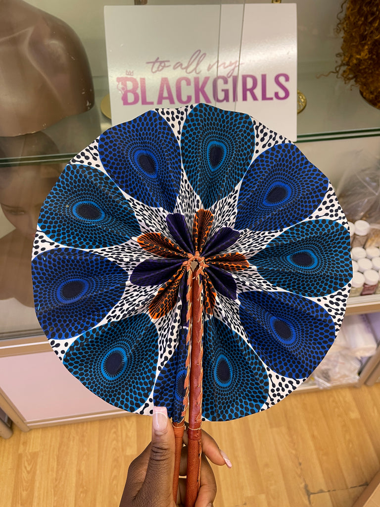 Kente/Ankara Turban Doughnut head wrap, fan and head band