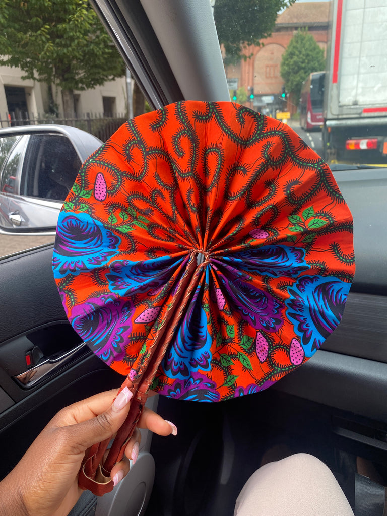 Kente/Ankara Turban Doughnut head wrap, fan and head band