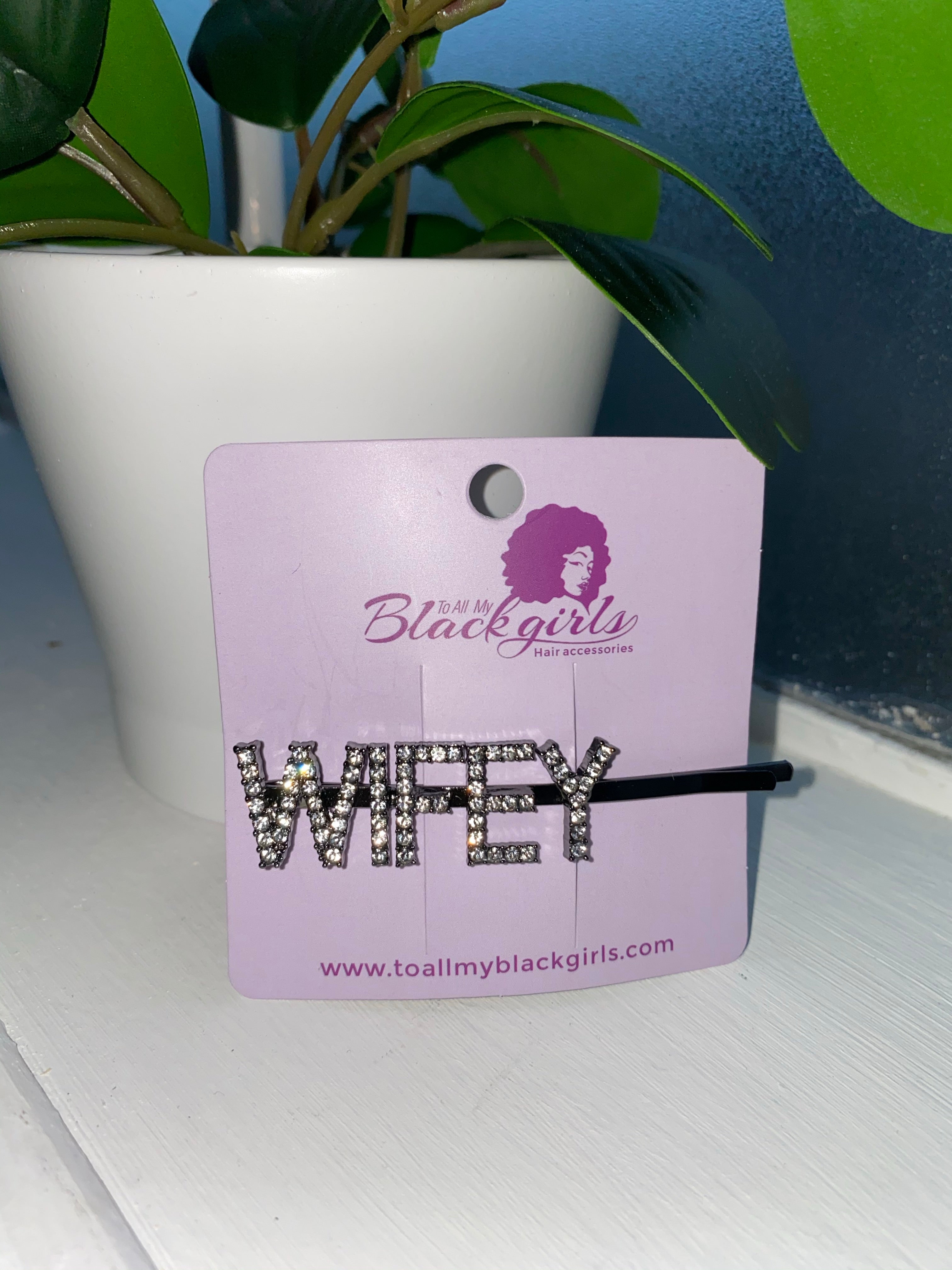 Word/Slogan Hair Clip Diamante Rhinestone Bobby Pin (Non