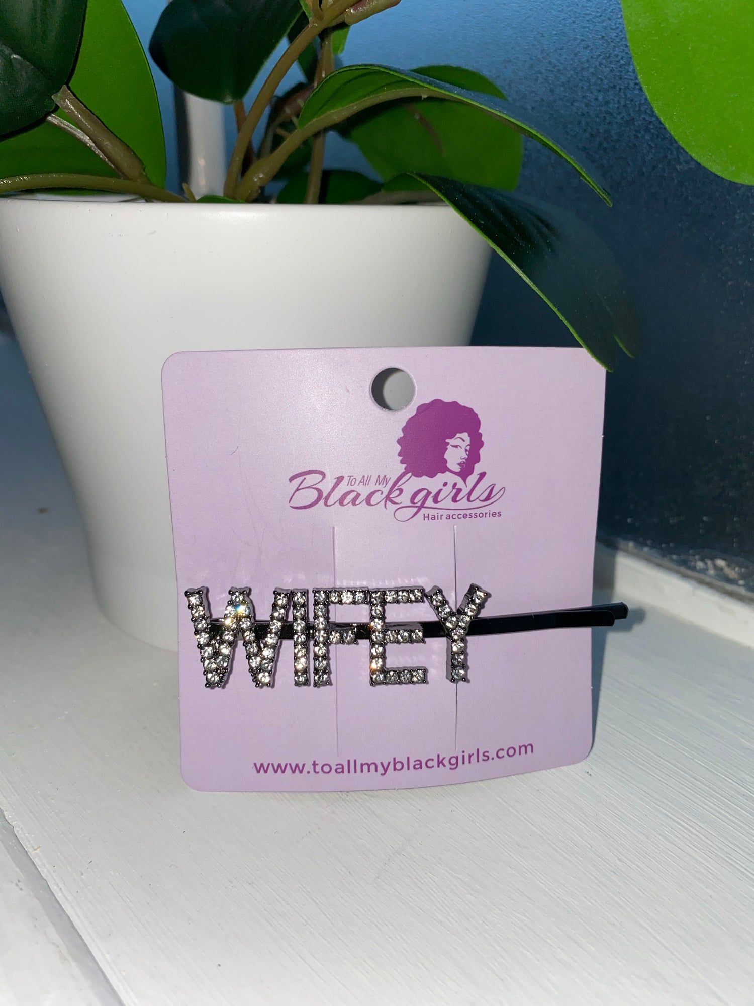Word/Slogan Hair Clip Diamante Rhinestone  Bobby Pin (Non-Toxic Bling)