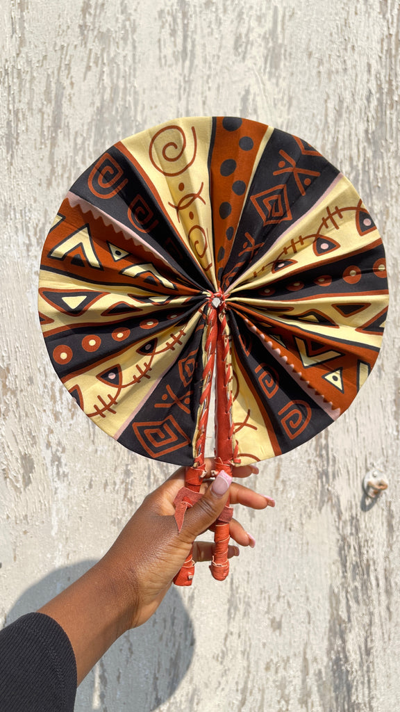 Kente/Ankara Turban Doughnut head wrap, fan and head band