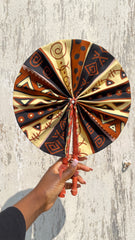 Kente/Ankara Turban Doughnut head wrap, fan and head band