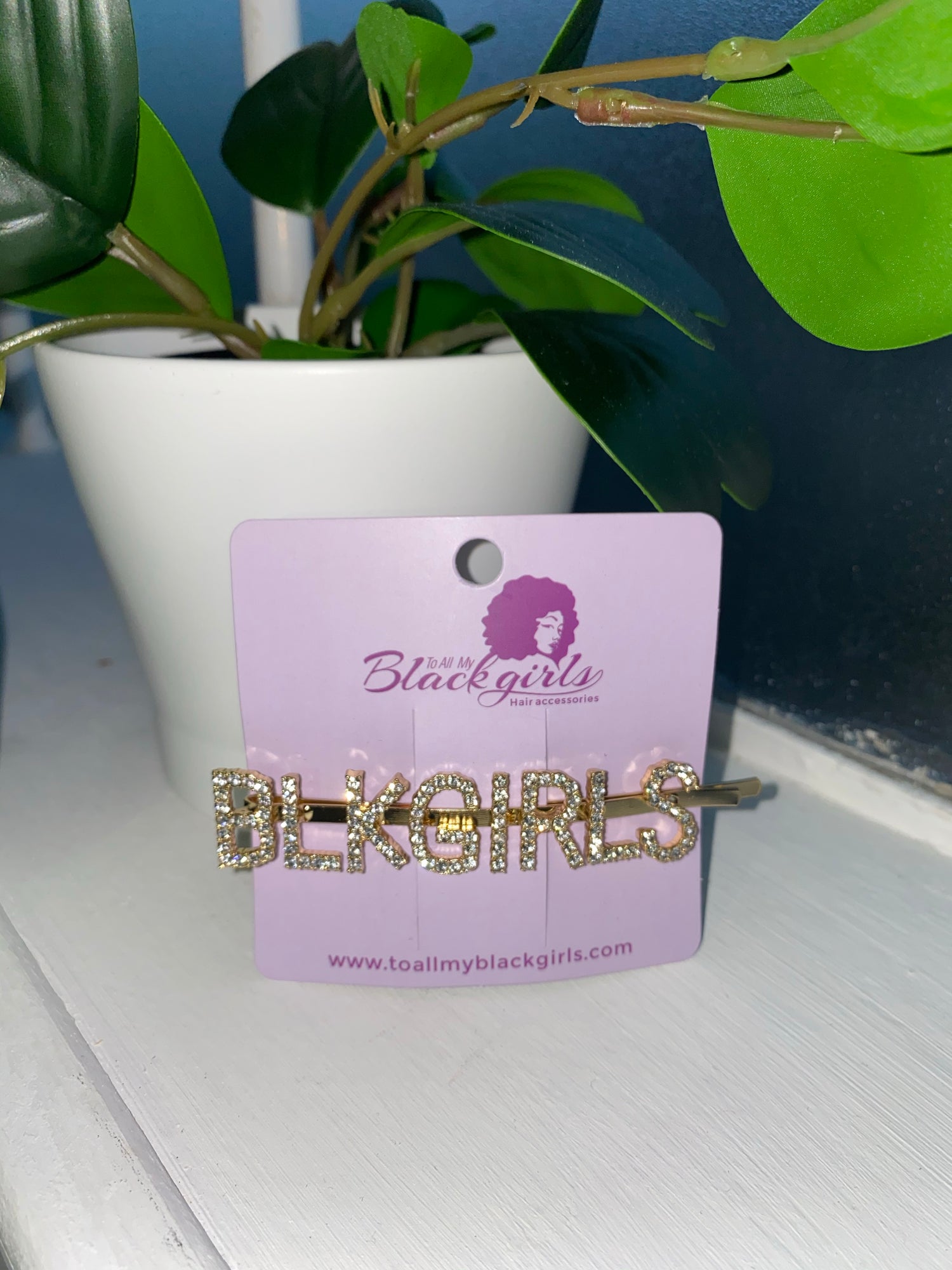Word/Slogan Hair Clip Diamante Rhinestone  Bobby Pin (Non-Toxic Bling)