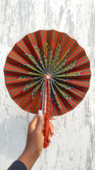 Kente/Ankara Turban Doughnut head wrap, fan and head band