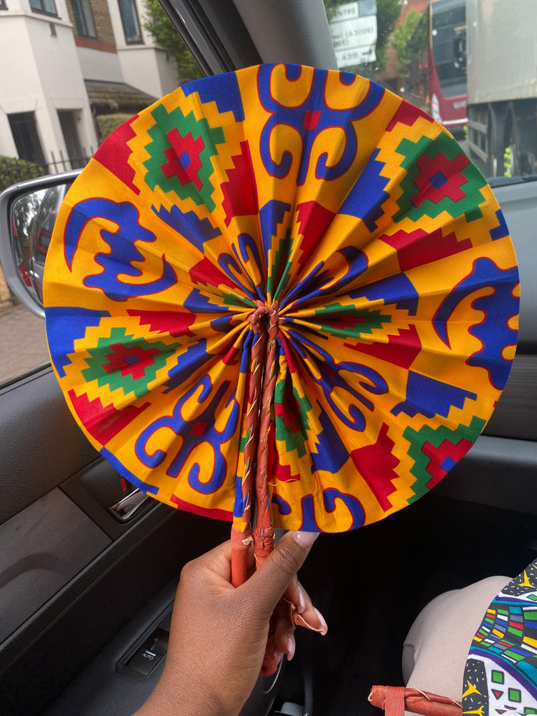 Kente/Ankara Turban Doughnut head wrap, fan and head band