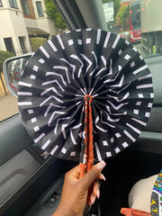 Kente/Ankara Turban Doughnut head wrap, fan and head band