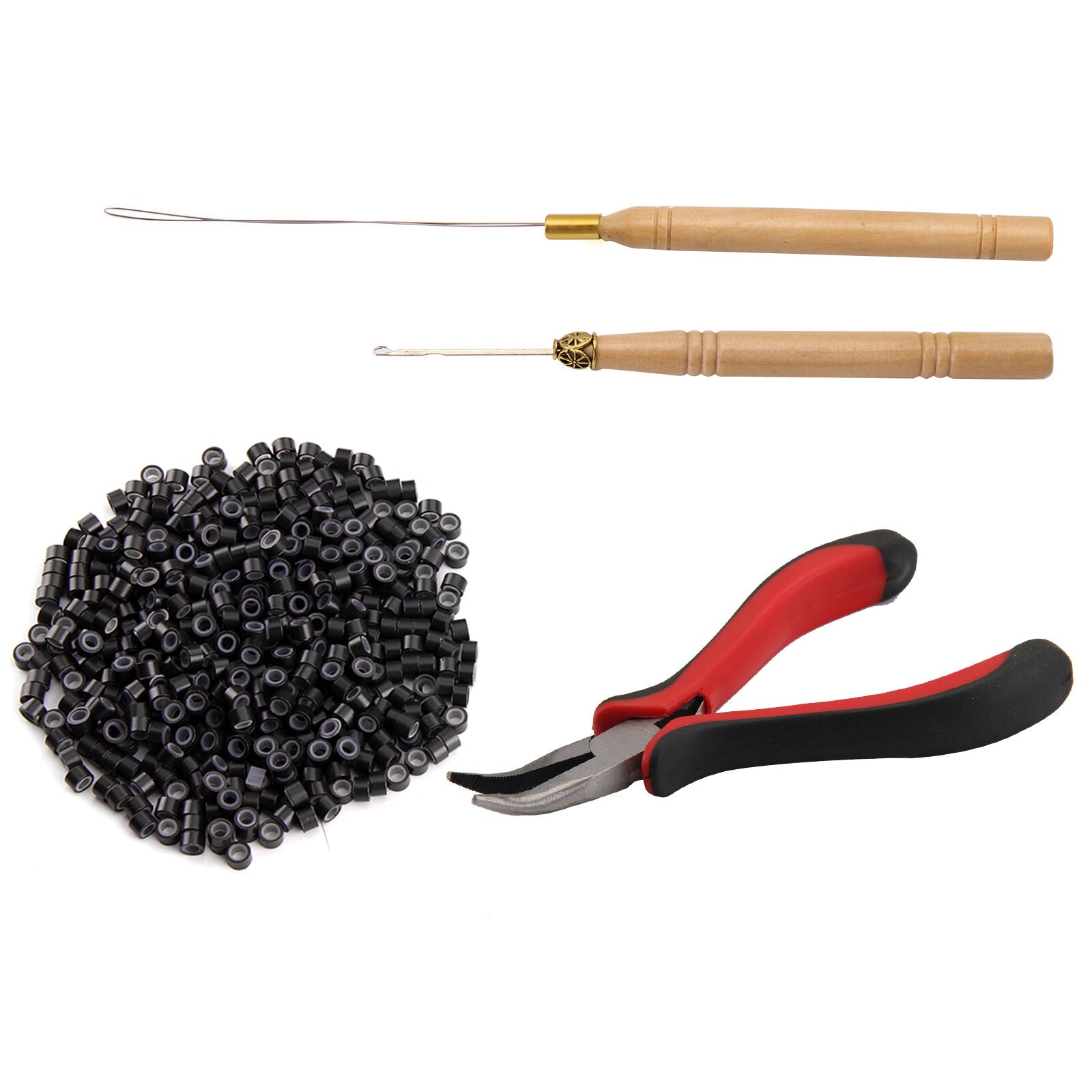A microlinks tool kit with needles and microinks beads