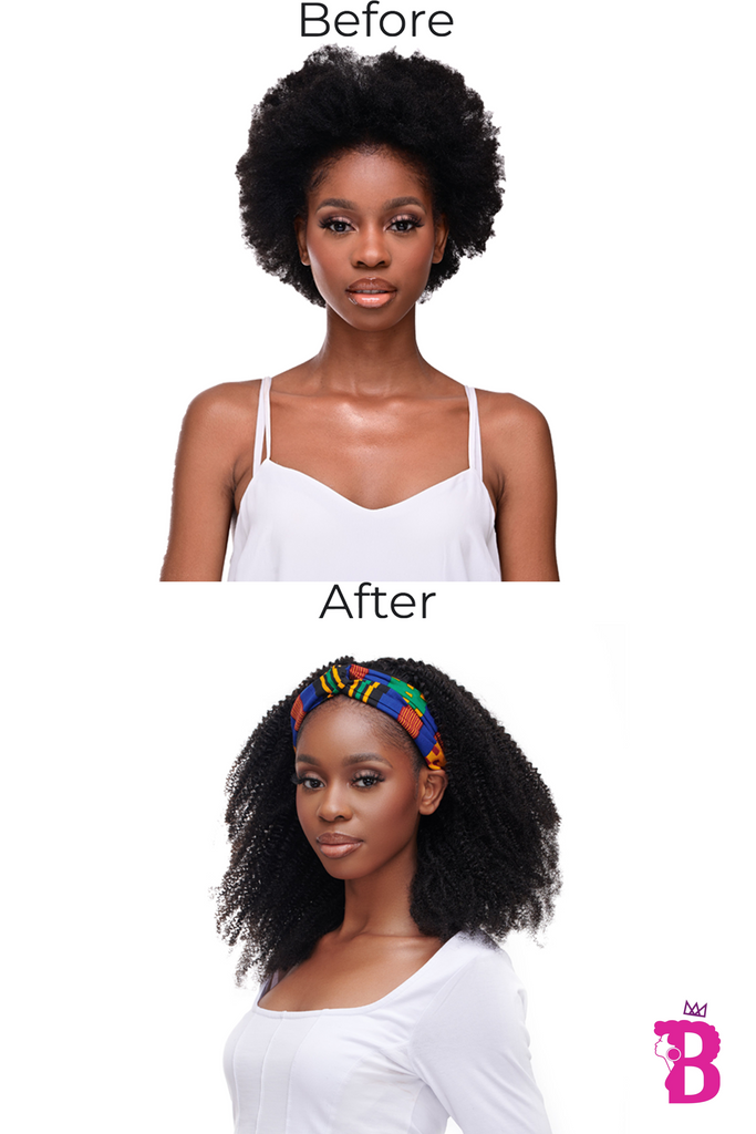 Kinky Coarse Afro Headband Wig
