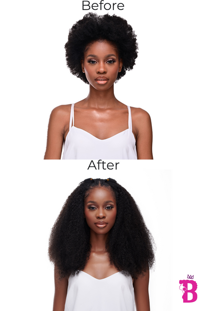 Kinky Curls Curly U/V-Part Wig